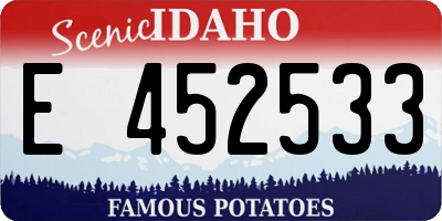 ID license plate E452533