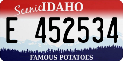 ID license plate E452534