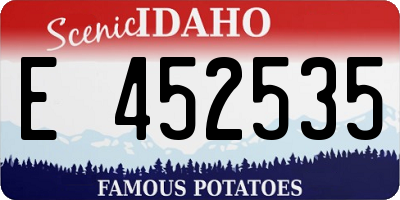 ID license plate E452535
