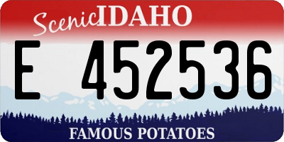 ID license plate E452536