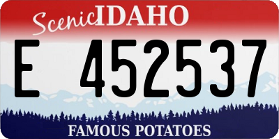 ID license plate E452537
