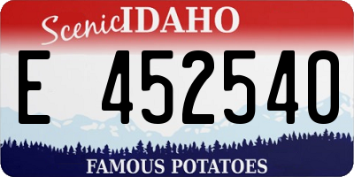 ID license plate E452540