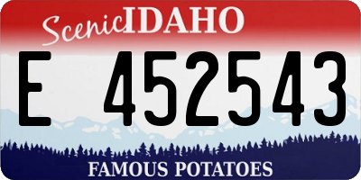 ID license plate E452543