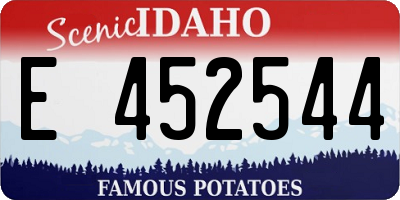 ID license plate E452544