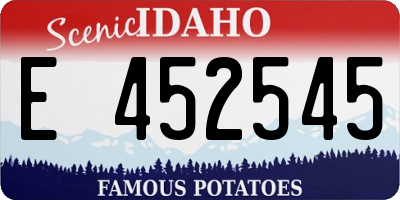 ID license plate E452545