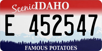 ID license plate E452547