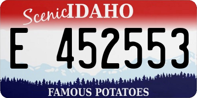 ID license plate E452553