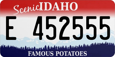 ID license plate E452555