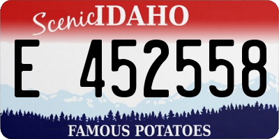 ID license plate E452558