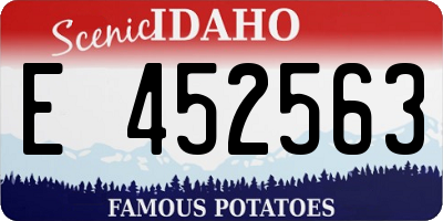 ID license plate E452563