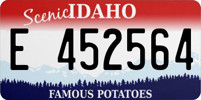 ID license plate E452564