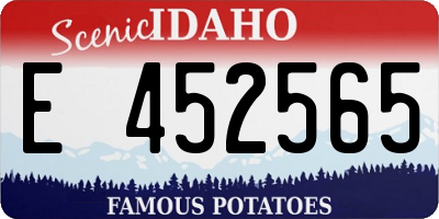 ID license plate E452565