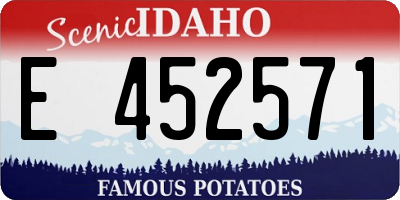 ID license plate E452571