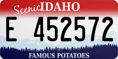 ID license plate E452572