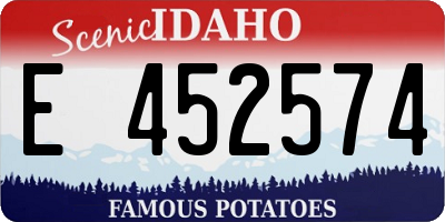 ID license plate E452574