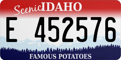 ID license plate E452576