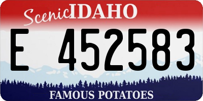 ID license plate E452583