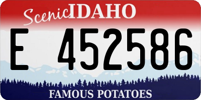 ID license plate E452586
