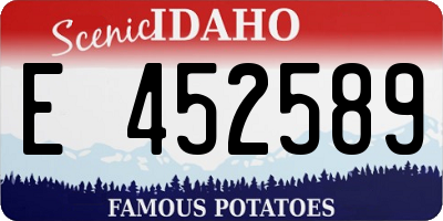 ID license plate E452589