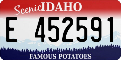 ID license plate E452591