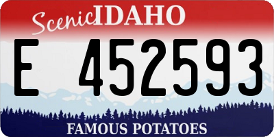 ID license plate E452593
