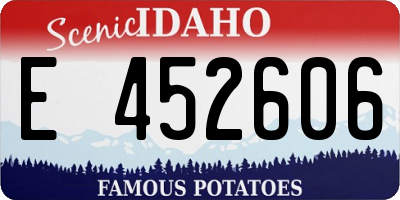 ID license plate E452606