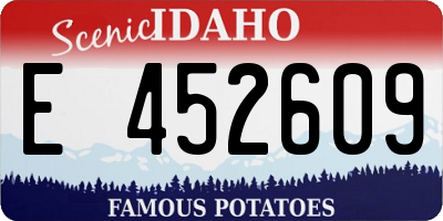 ID license plate E452609