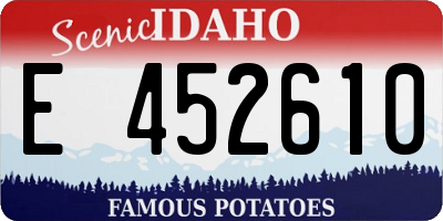 ID license plate E452610