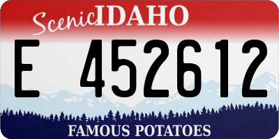 ID license plate E452612
