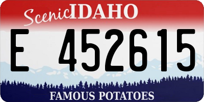 ID license plate E452615