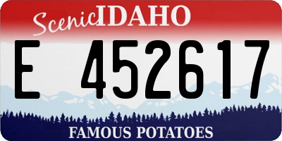 ID license plate E452617