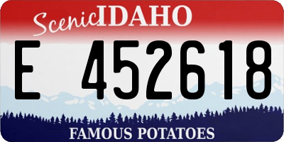 ID license plate E452618