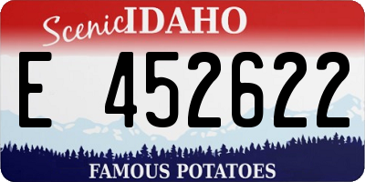 ID license plate E452622