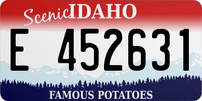 ID license plate E452631