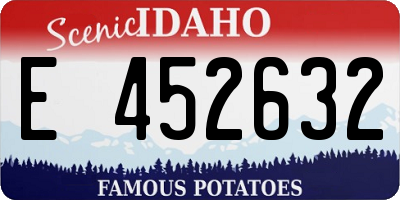 ID license plate E452632