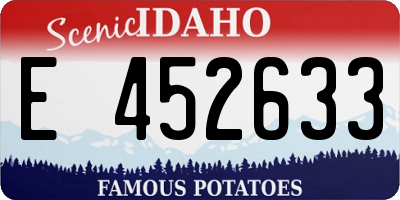 ID license plate E452633