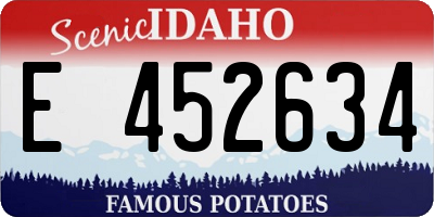 ID license plate E452634