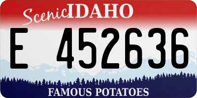 ID license plate E452636