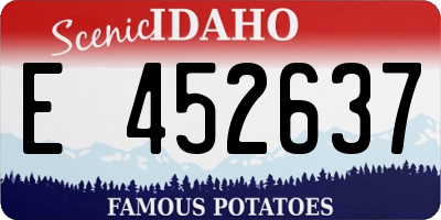 ID license plate E452637