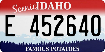 ID license plate E452640