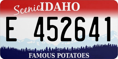 ID license plate E452641
