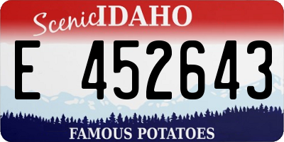 ID license plate E452643