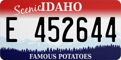 ID license plate E452644