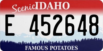 ID license plate E452648