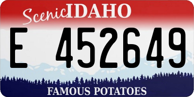 ID license plate E452649