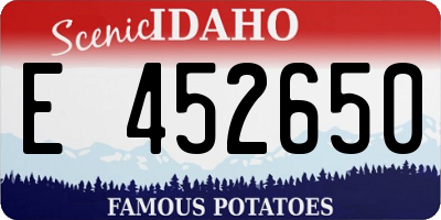 ID license plate E452650