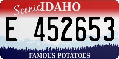 ID license plate E452653