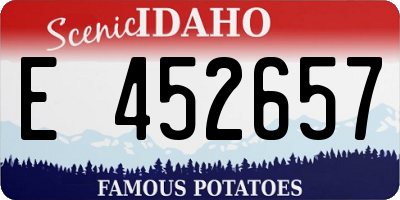 ID license plate E452657
