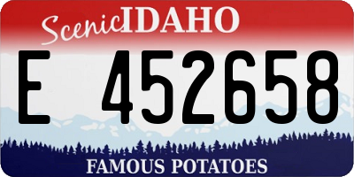 ID license plate E452658