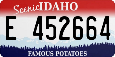 ID license plate E452664